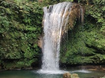 Las cascadas más pintorescas en medio del bosque denso fotos de archivo libres de regalías Las cascadas más pintorescas en medio del bosque denso fotos de archivo libres de regalías