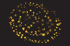 Las estrellas de oro remolinan fondo ilustración del vector Las estrellas de oro remolinan fondo ilustración del vector