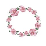 Las flores y las hojas rosadas de la magnolia enrruellan Acuarela dibujada mano libre illustration Las flores y las hojas rosadas de la magnolia enrruellan Acuarela dibujada mano libre illustration