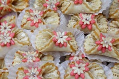 Las galletas hechas en casa festivas marroquíes se cierran para arriba fotos de archivo Las galletas hechas en casa festivas marroquíes se cierran para arriba fotos de archivo