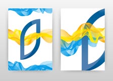 Las líneas que agitan amarillas azules diseñan para el folleto, aviador, cartel Líneas que agitan vector texturizado de B del alf libre illustration Las líneas que agitan amarillas azules diseñan para el folleto, aviador, cartel Líneas que agitan vector texturizado de B del alf libre illustration