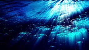Las olas oceánicas subacuáticas con los rayos ligeros - riegue FX0325 HD ilustración del vector Las olas oceánicas subacuáticas con los rayos ligeros - riegue FX0325 HD ilustración del vector