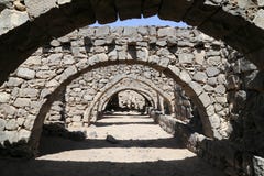 Las ruinas de Azraq se escudan, Jordania central-del este, 100 kilómetros al este de Amman foto de archivo libre de regalías Las ruinas de Azraq se escudan, Jordania central-del este, 100 kilómetros al este de Amman foto de archivo libre de regalías