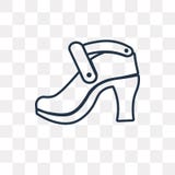 Las sandalias de la plataforma vector el icono aislado en fondo transparente, ilustración del vector Las sandalias de la plataforma vector el icono aislado en fondo transparente, ilustración del vector