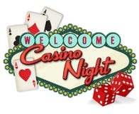Las Vegas kasinonatt Logo Artwork royaltyfri illustrationer Las Vegas kasinonatt Logo Artwork royaltyfri illustrationer