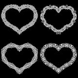 Laser Cut Frame In The Shape Of A Heart With Lace Border. A Set Of The Foundations Stock Photos Laser Cut Frame In The Shape Of A Heart With Lace Border. A Set Of The Foundations Stock Photos