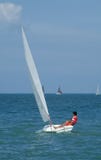 Laser dinghy sailing