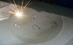 Laser som sintrar maskinen för metall printingmetall för skrivare 3D royaltyfria foton Laser som sintrar maskinen för metall printingmetall för skrivare 3D royaltyfria foton