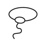 Lasso icon vector sign and symbol isolated on white background, Lasso logo concept royalty free illustration Lasso icon vector sign and symbol isolated on white background, Lasso logo concept royalty free illustration