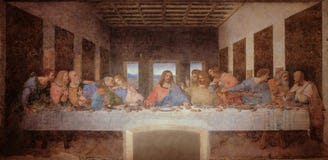 The Last Supper by Leonardo da Vinci in the refectory of the Convent of Santa Maria delle Grazie, Milan