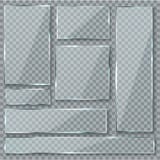 Lastra di vetro Insieme lucido acrilico di vettore dei segni di struttura di effetto della finestra dei chiari piatti trasparenti royalty illustrazione gratis Lastra di vetro Insieme lucido acrilico di vettore dei segni di struttura di effetto della finestra dei chiari piatti trasparenti royalty illustrazione gratis