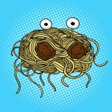 Latający spaghetti potwora wystrzału sztuki wektor ilustracji Latający spaghetti potwora wystrzału sztuki wektor ilustracji