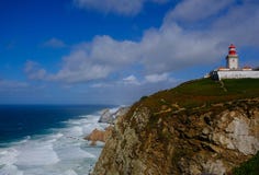 Latarnia morska Cabo da Roca Portugalia obraz royalty free Latarnia morska Cabo da Roca Portugalia obraz royalty free