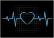 Latidos del corazón, ECG stock de ilustración Latidos del corazón, ECG stock de ilustración