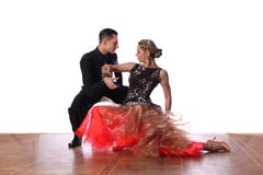 Latino dancers in ballroom against white background stock photos Latino dancers in ballroom against white background stock photos