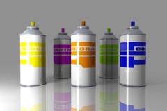 Latte dell'aerosol di colore royalty illustrazione gratis Latte dell'aerosol di colore royalty illustrazione gratis