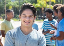 Laughing argentinian guy with friends stock photos Laughing argentinian guy with friends stock photos
