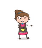 Laughing with Pointing Finger - Beautician Girl Artist Cartoon Vector Royalty Free Stock Photo Laughing with Pointing Finger - Beautician Girl Artist Cartoon Vector Royalty Free Stock Photo