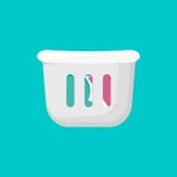 Laundry basket for bathroom. Cartoon icon stock illustration Laundry basket for bathroom. Cartoon icon stock illustration