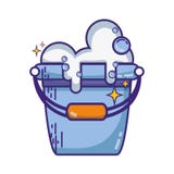 Laundry Pail With Detergent Bubbles To Clean Royalty Free Stock Images Laundry Pail With Detergent Bubbles To Clean Royalty Free Stock Images