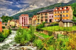 The Lauze river in Ax-les-Thermes - France royalty free stock images The Lauze river in Ax-les-Thermes - France royalty free stock images