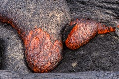Lava, die nahe Puuoo-Krater-großer Insel Hawaii fließt stockbilder Lava, die nahe Puuoo-Krater-großer Insel Hawaii fließt stockbilder