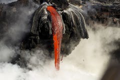 Lava entering the ocean, Big Island, Hawaii Royalty Free Stock Photos Lava entering the ocean, Big Island, Hawaii Royalty Free Stock Photos