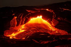 Lavaflussdetail Hawaiis Kilauea stockfotografie Lavaflussdetail Hawaiis Kilauea stockfotografie