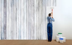 Lavoratore dell'uomo - pittore immagini stock libere da diritti Lavoratore dell'uomo - pittore immagini stock libere da diritti
