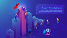 Lavoro di squadra di affari nel concetto di vettore di analisi dei dati illustrazione vettoriale Lavoro di squadra di affari nel concetto di vettore di analisi dei dati illustrazione vettoriale