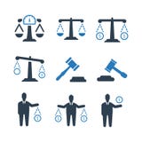 Law Business Icon - Blue Version royalty free illustration Law Business Icon - Blue Version royalty free illustration