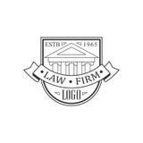 Law Firm And Lawyer Office Black And White Logo Template With Court Building Justice Symbol Silhouette Stock Photo Law Firm And Lawyer Office Black And White Logo Template With Court Building Justice Symbol Silhouette Stock Photo