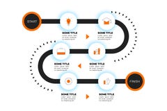 Layered Infographic Timeline. Vector Roadmap, Template For Modern Business Presentation, Annual Reports, Layouts royalty free illustration Layered Infographic Timeline. Vector Roadmap, Template For Modern Business Presentation, Annual Reports, Layouts royalty free illustration
