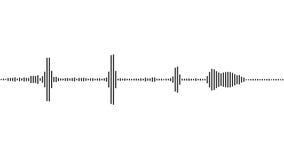 Lazo audio de la forma de onda blanco y negro ilustración del vector Lazo audio de la forma de onda blanco y negro ilustración del vector