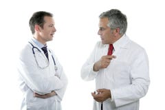 Lazo mayor de la maestría de las personas de los doctores que habla imagenes de archivo Lazo mayor de la maestría de las personas de los doctores que habla imagenes de archivo