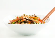 Le boeuf asiatique Remuer-Font frire image stock Le boeuf asiatique Remuer-Font frire image stock