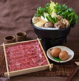Le boeuf découpe Hotpot en tranches Photos libres de droits Le boeuf découpe Hotpot en tranches Photos libres de droits