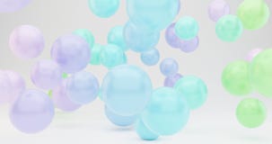 Le bolle volanti 3d astratto rendono la progettazione del manifesto, colori di tema dell'estate illustrazione vettoriale Le bolle volanti 3d astratto rendono la progettazione del manifesto, colori di tema dell'estate illustrazione vettoriale