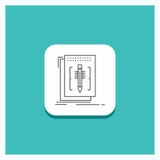 Le bouton rond pour le code, ?ditent, r?dacteur, langue, ligne de programme fond de turquoise d'ic?ne illustration stock Le bouton rond pour le code, ?ditent, r?dacteur, langue, ligne de programme fond de turquoise d'ic?ne illustration stock