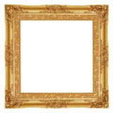 Le cadre antique d'or sur le fond blanc images libres de droits Le cadre antique d'or sur le fond blanc images libres de droits