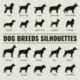 Le chien multiplie des silhouettes de vecteur réglées illustration de vecteur Le chien multiplie des silhouettes de vecteur réglées illustration de vecteur