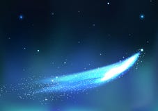 Le comete ghiacciate scintillano sulle stelle spargono sul cielo di fantasia di notte, vettore blu del fondo dell'estratto di con illustrazione vettoriale Le comete ghiacciate scintillano sulle stelle spargono sul cielo di fantasia di notte, vettore blu del fondo dell'estratto di con illustrazione vettoriale
