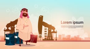 Le commerce Pumpjack Rig Platform Black Wealth Concept de Rich Arab Business Man Oil illustration de vecteur Le commerce Pumpjack Rig Platform Black Wealth Concept de Rich Arab Business Man Oil illustration de vecteur