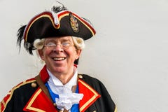 Le crieur public de la ville de Chester, R-U, David Mitchell photo stock Le crieur public de la ville de Chester, R-U, David Mitchell photo stock
