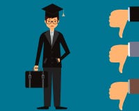 Le diplômé ne peut pas trouver un travail Photos stock Le diplômé ne peut pas trouver un travail Photos stock