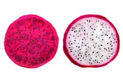 Le fette rosse e la frutta bianca del drago, Pitaya è la pianta in Cactac Immagini Stock Libere da Diritti Le fette rosse e la frutta bianca del drago, Pitaya è la pianta in Cactac Immagini Stock Libere da Diritti