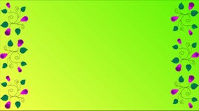 Le foglie verdi porpora dei fiori arricciano su un fondo giallo verde illustrazione di stock Le foglie verdi porpora dei fiori arricciano su un fondo giallo verde illustrazione di stock