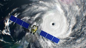 Le grand cyclone tropical sur le fond, satellite de temps fictif vole au delà, l'animation 3d Toutes les textures ont été créées illustration de vecteur Le grand cyclone tropical sur le fond, satellite de temps fictif vole au delà, l'animation 3d Toutes les textures ont été créées illustration de vecteur