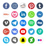Le icone della rete sociale e si abbottona isolato - png Immagini Stock Libere da Diritti Le icone della rete sociale e si abbottona isolato - png Immagini Stock Libere da Diritti