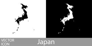Le Japon a détaillé la carte illustration de vecteur Le Japon a détaillé la carte illustration de vecteur